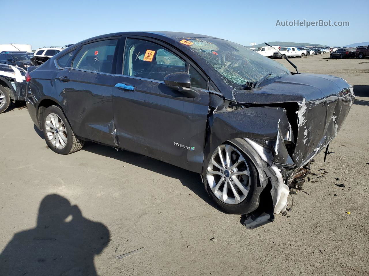 2019 Ford Fusion Se Gray vin: 3FA6P0LU3KR104432