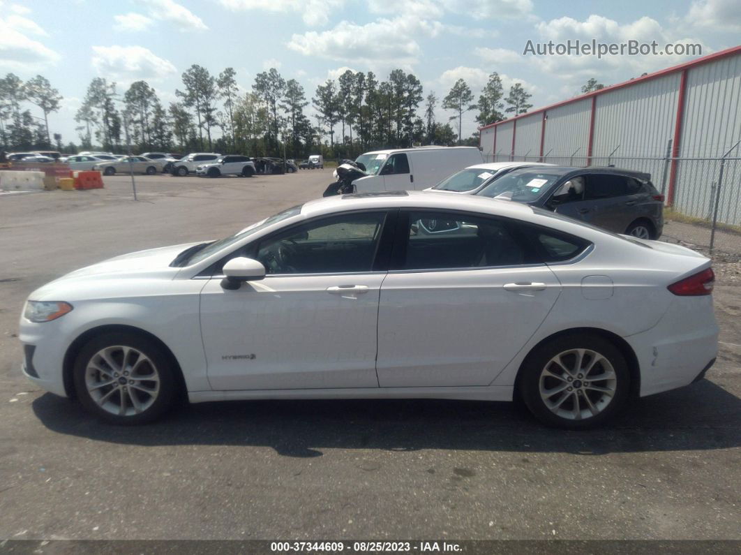 2019 Ford Fusion Hybrid Se White vin: 3FA6P0LU3KR120095