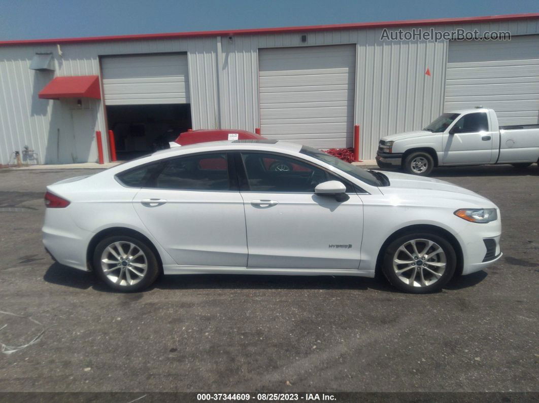 2019 Ford Fusion Hybrid Se White vin: 3FA6P0LU3KR120095