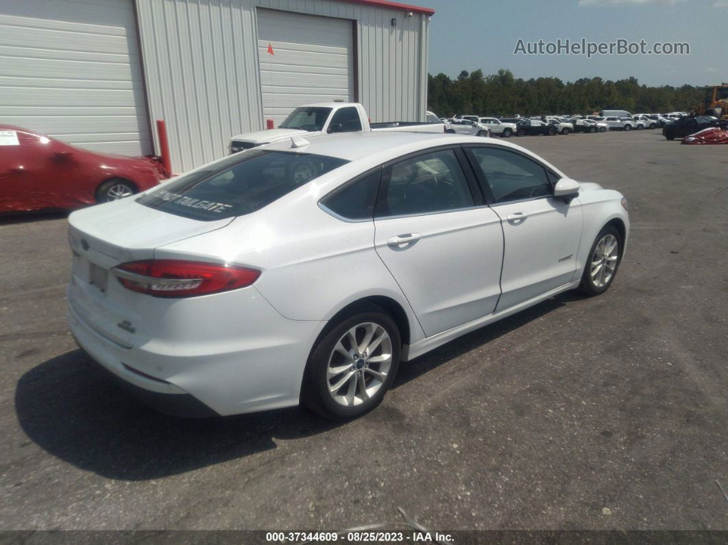 2019 Ford Fusion Hybrid Se White vin: 3FA6P0LU3KR120095