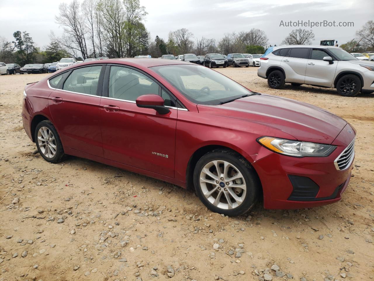 2019 Ford Fusion Se Red vin: 3FA6P0LU3KR124454