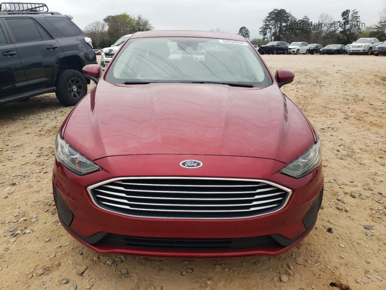 2019 Ford Fusion Se Red vin: 3FA6P0LU3KR124454