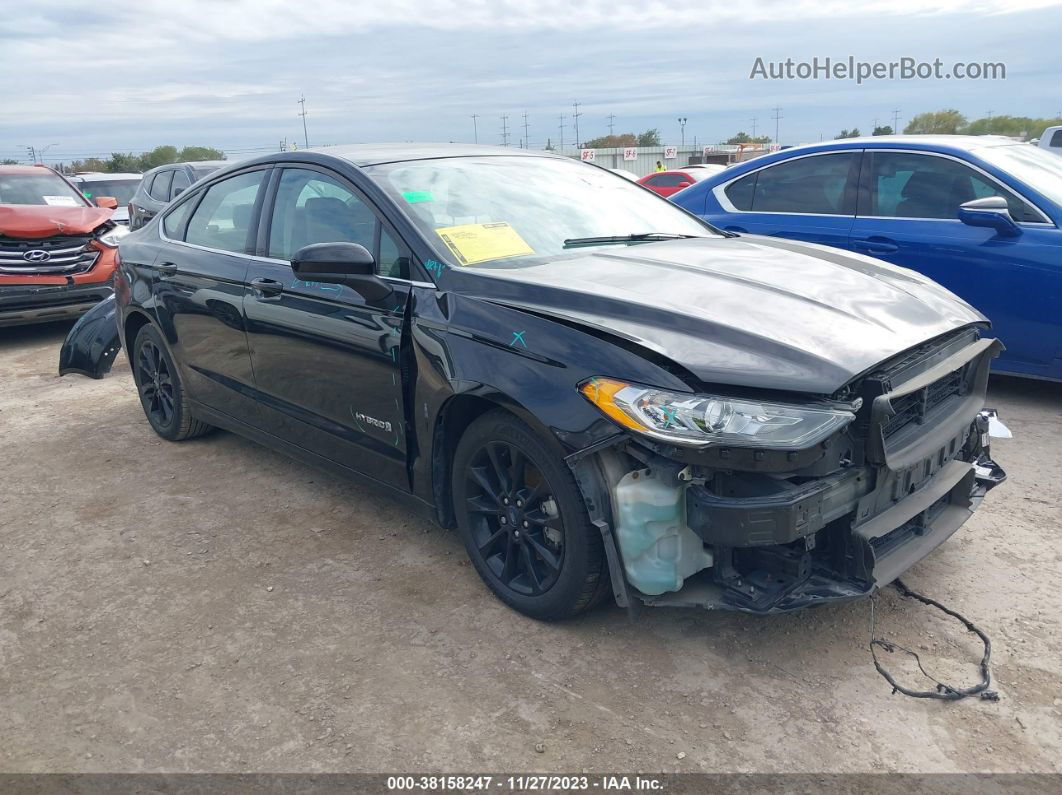 2019 Ford Fusion Hybrid Se Black vin: 3FA6P0LU3KR147815