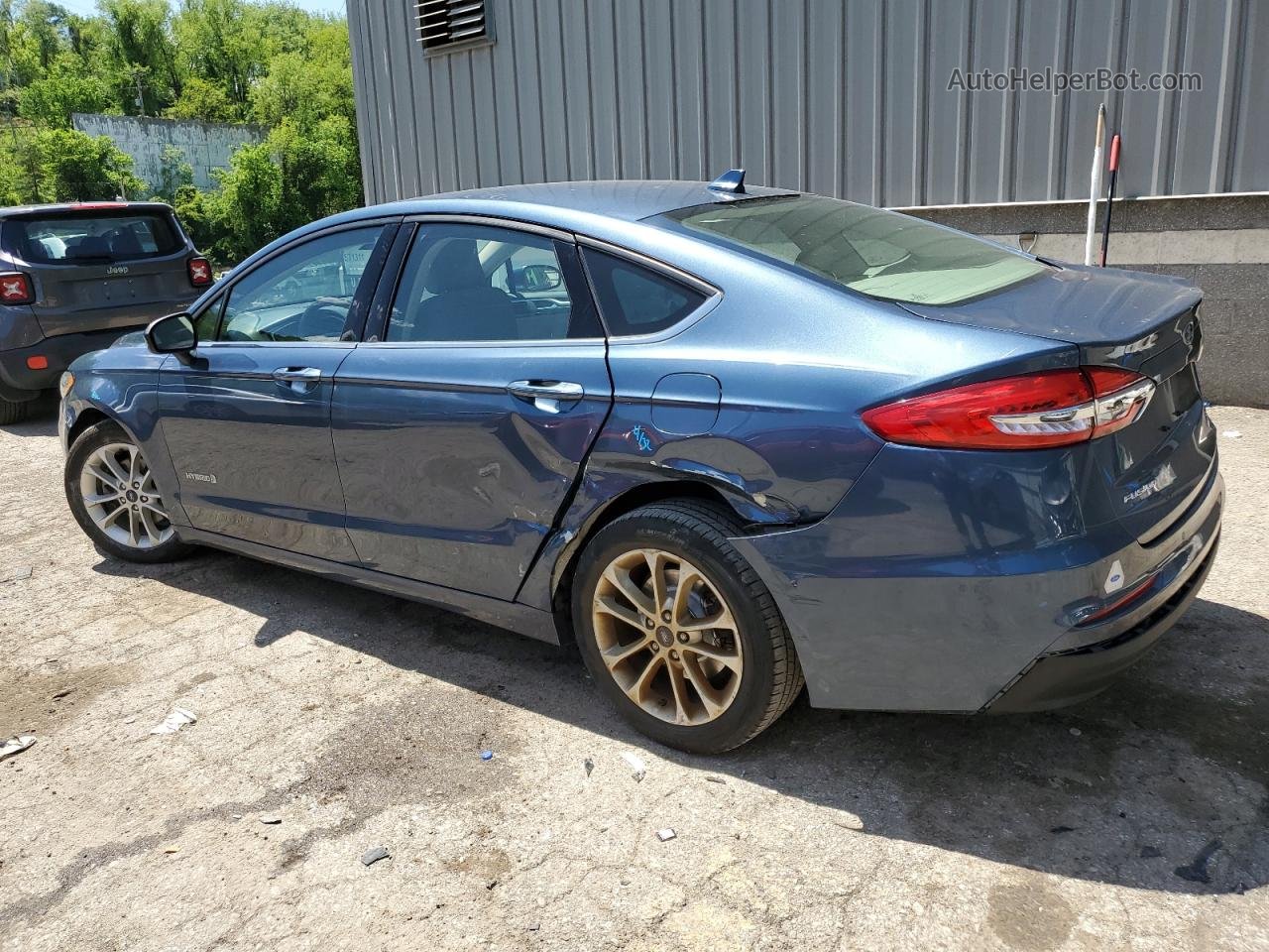 2019 Ford Fusion Se Blue vin: 3FA6P0LU3KR154926