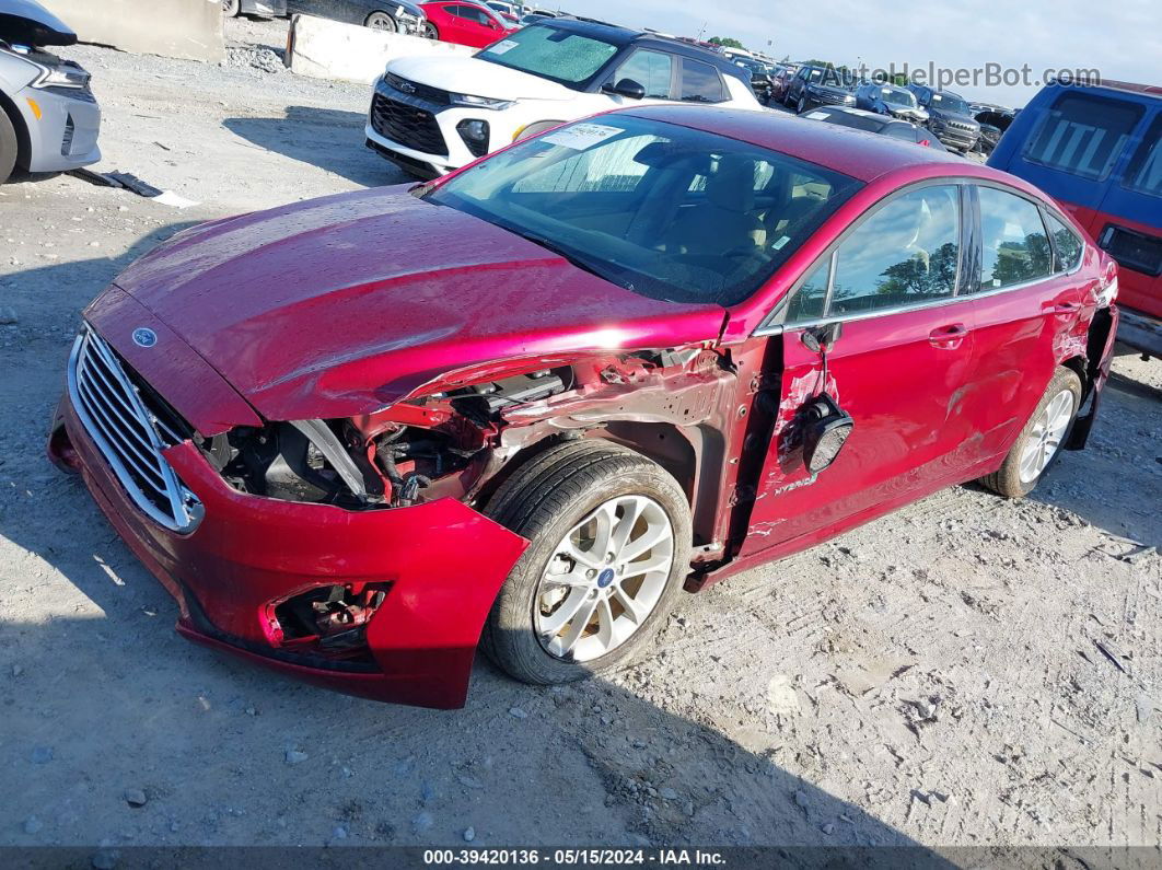 2019 Ford Fusion Hybrid Se Red vin: 3FA6P0LU3KR204448