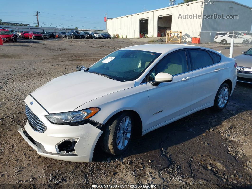 2019 Ford Fusion Hybrid Se White vin: 3FA6P0LU3KR267131