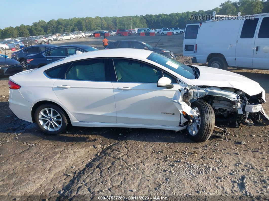 2019 Ford Fusion Hybrid Se White vin: 3FA6P0LU3KR267131