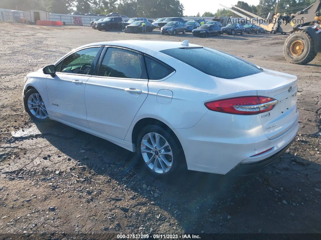 2019 Ford Fusion Hybrid Se White vin: 3FA6P0LU3KR267131