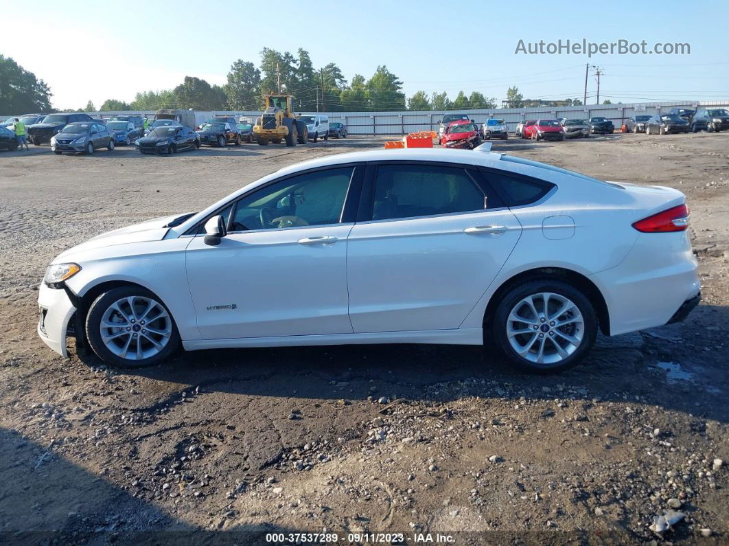 2019 Ford Fusion Hybrid Se White vin: 3FA6P0LU3KR267131