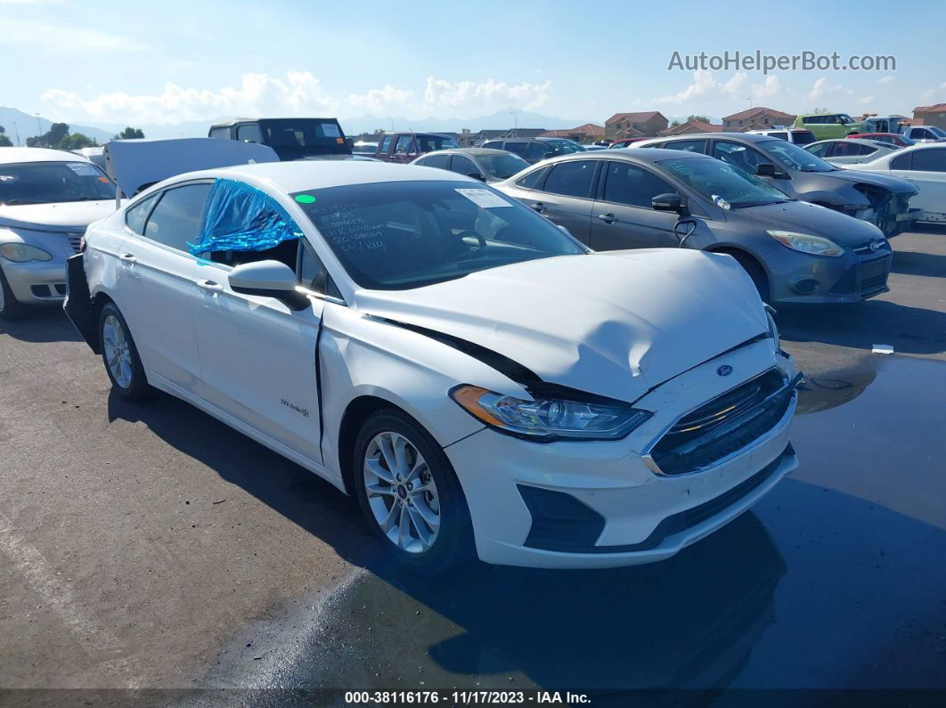 2019 Ford Fusion Hybrid Se White vin: 3FA6P0LU3KR284558