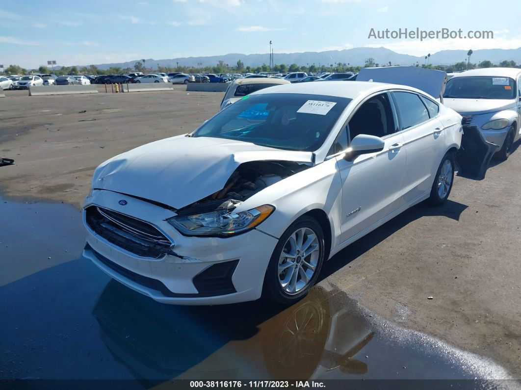 2019 Ford Fusion Hybrid Se White vin: 3FA6P0LU3KR284558