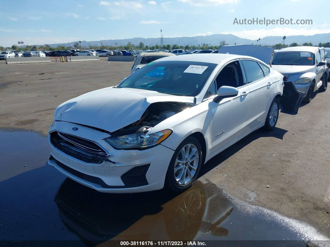 2019 Ford Fusion Hybrid Se White vin: 3FA6P0LU3KR284558