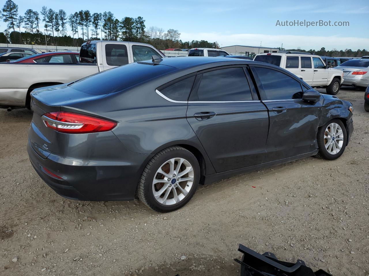 2020 Ford Fusion Se Серый vin: 3FA6P0LU3LR263954