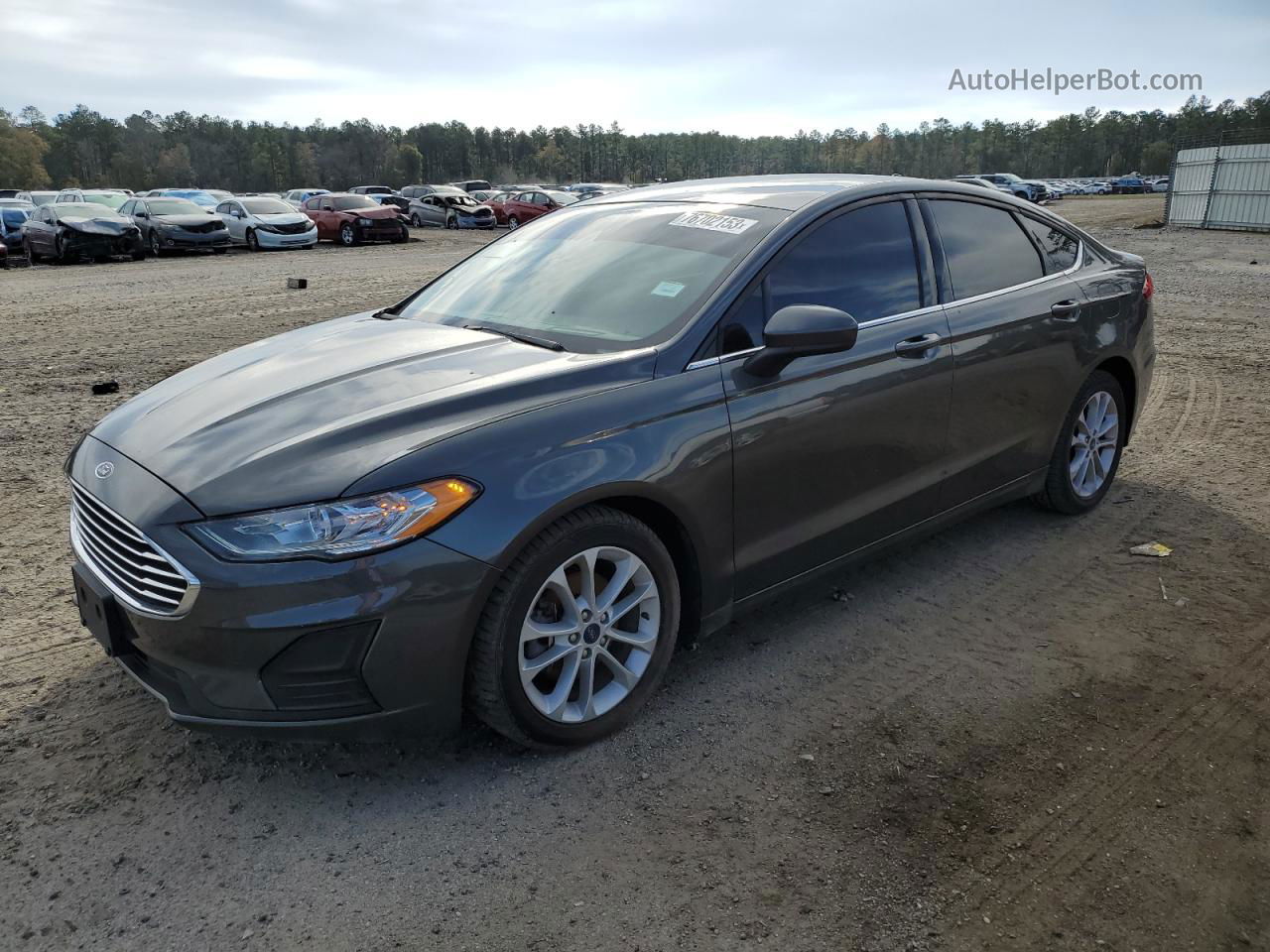 2020 Ford Fusion Se Серый vin: 3FA6P0LU3LR263954