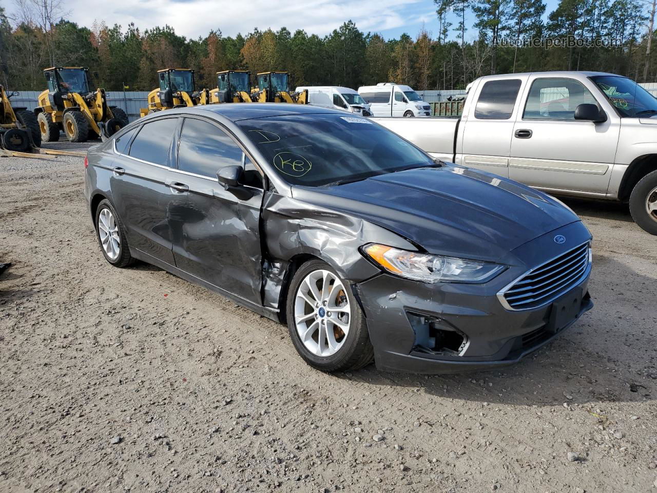 2020 Ford Fusion Se Gray vin: 3FA6P0LU3LR263954