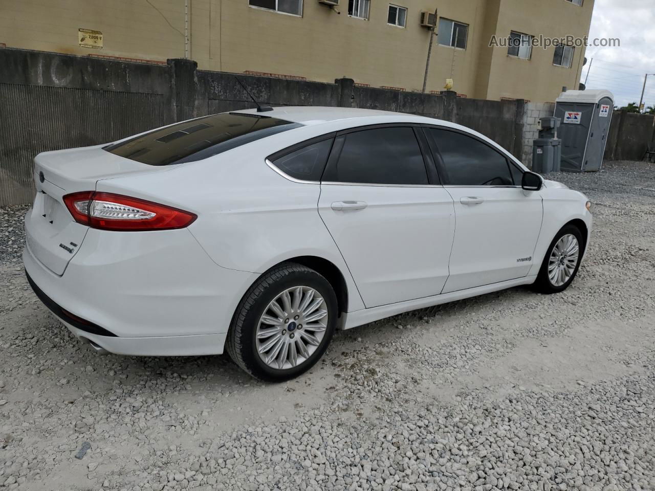 2013 Ford Fusion Se Hybrid White vin: 3FA6P0LU4DR236960