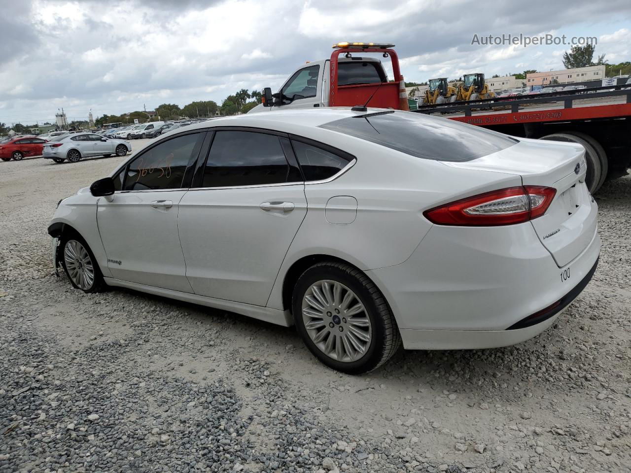 2013 Ford Fusion Se Hybrid White vin: 3FA6P0LU4DR236960