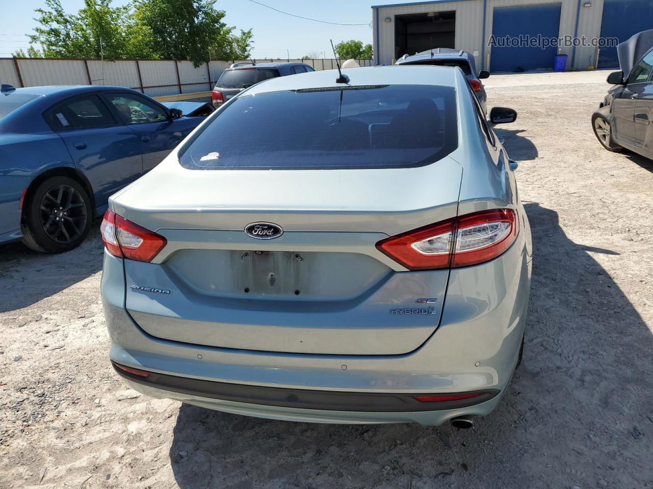 2014 Ford Fusion Se Hybrid Синий vin: 3FA6P0LU4ER169391