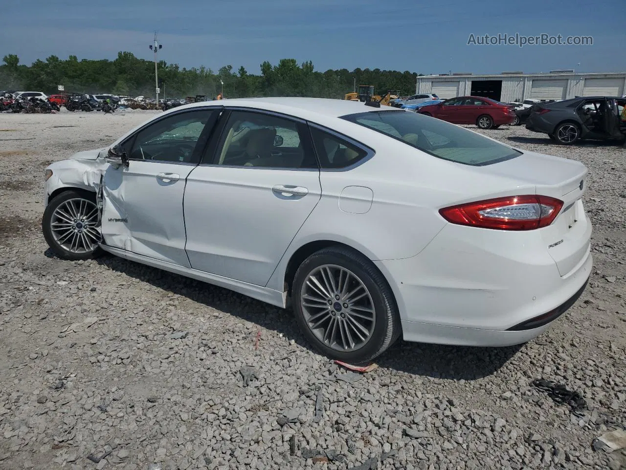 2014 Ford Fusion Se Hybrid Белый vin: 3FA6P0LU4ER227127