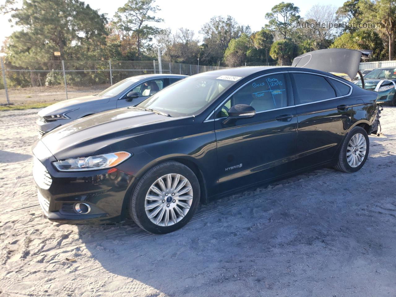 2015 Ford Fusion Se Hybrid Black vin: 3FA6P0LU4FR219532