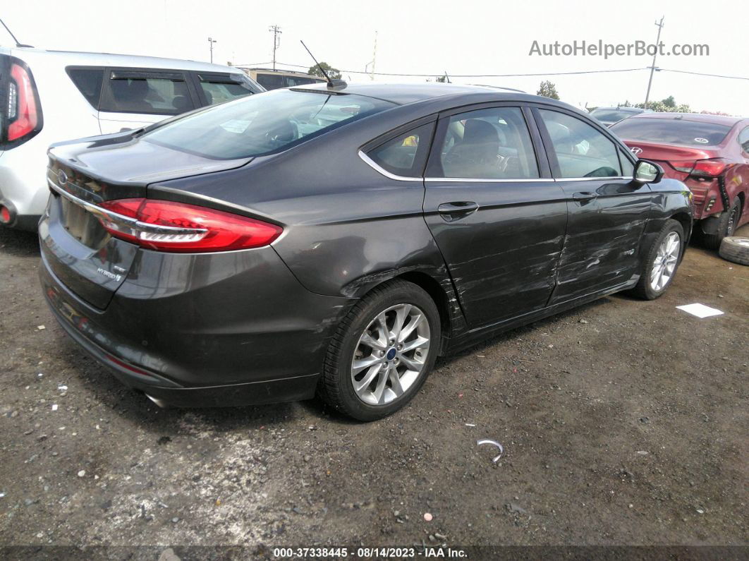 2017 Ford Fusion Hybrid Se Gray vin: 3FA6P0LU4HR264893