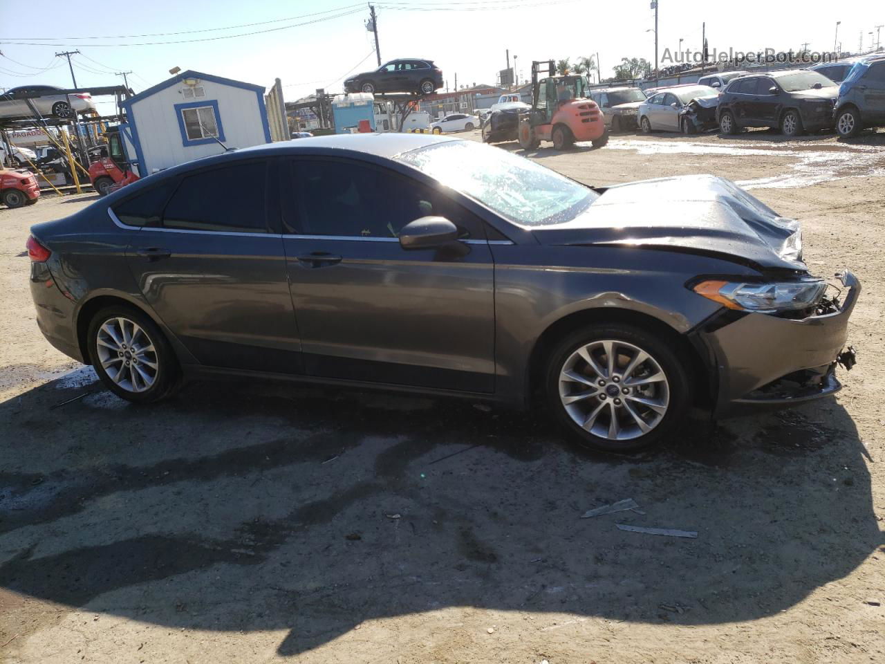 2017 Ford Fusion Se Hybrid Gray vin: 3FA6P0LU4HR275747