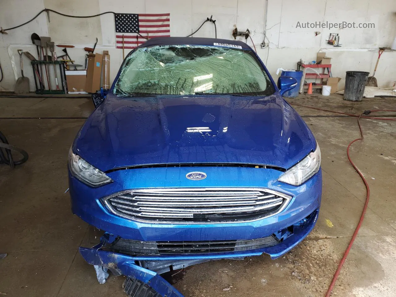 2017 Ford Fusion Se Hybrid Blue vin: 3FA6P0LU4HR287199