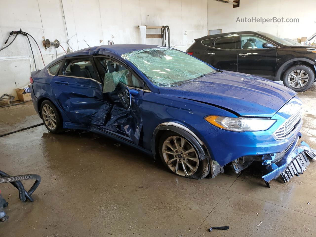 2017 Ford Fusion Se Hybrid Blue vin: 3FA6P0LU4HR287199