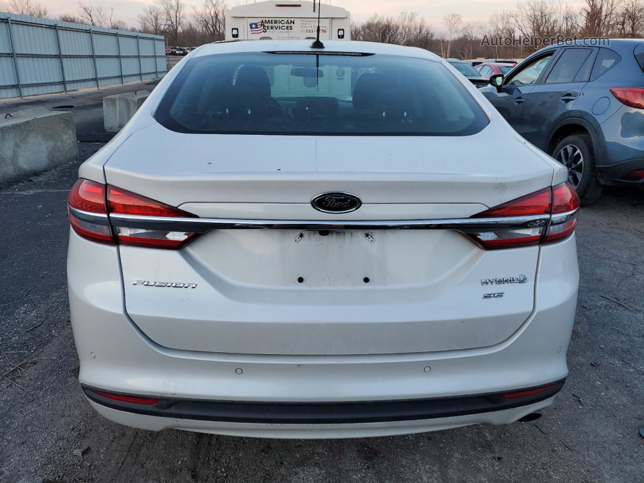 2017 Ford Fusion Se Hybrid White vin: 3FA6P0LU4HR307452