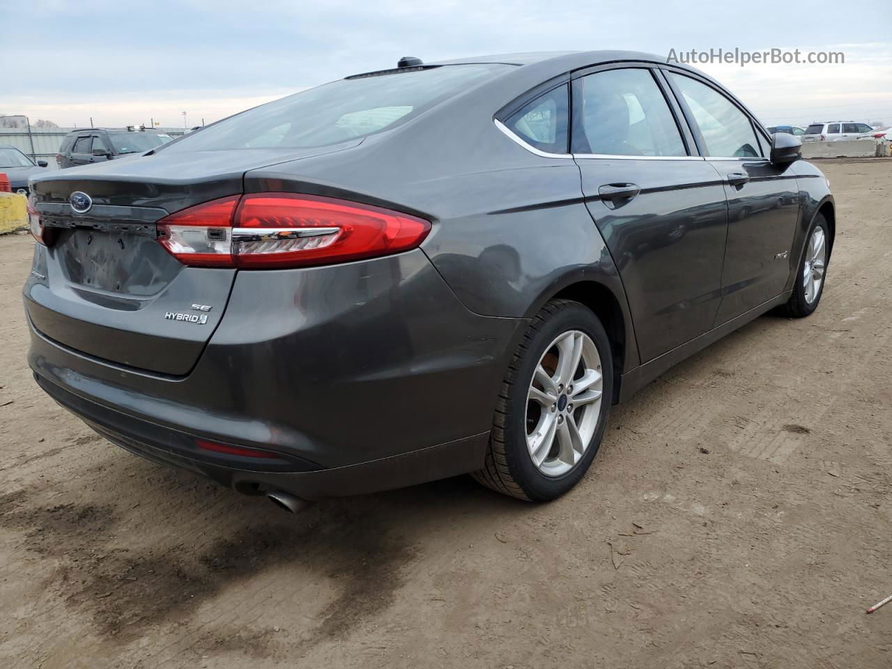 2018 Ford Fusion Se Hybrid Gray vin: 3FA6P0LU4JR101442