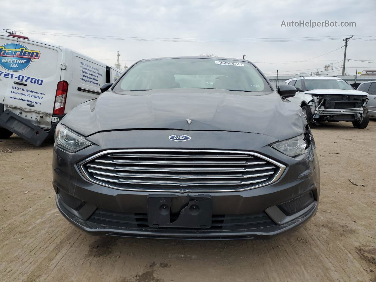 2018 Ford Fusion Se Hybrid Gray vin: 3FA6P0LU4JR101442