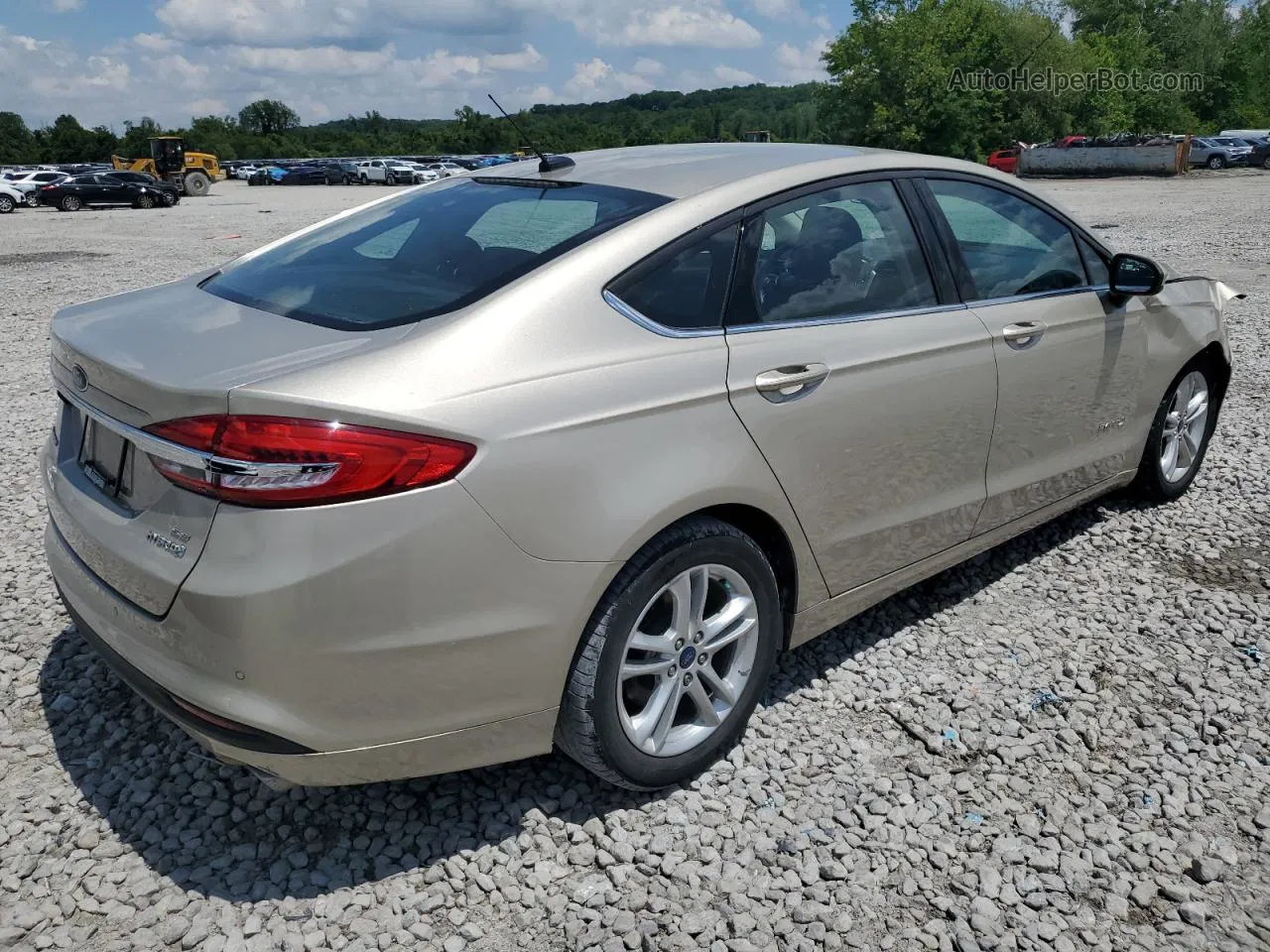 2018 Ford Fusion Se Hybrid Gold vin: 3FA6P0LU4JR163181