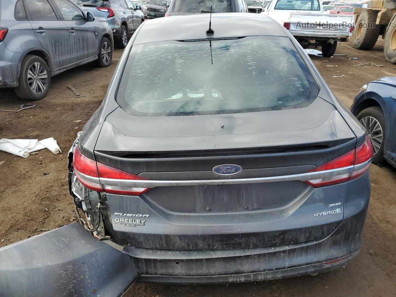 2018 Ford Fusion Se Hybrid Серый vin: 3FA6P0LU4JR191594