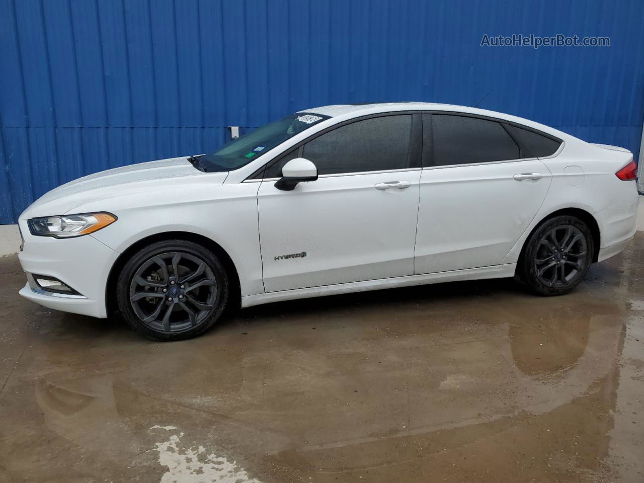 2018 Ford Fusion Se Hybrid White vin: 3FA6P0LU4JR269694