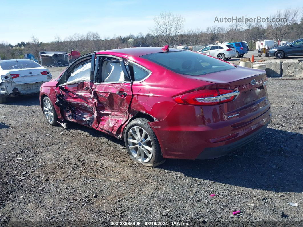 2019 Ford Fusion Hybrid Se Red vin: 3FA6P0LU4KR128819