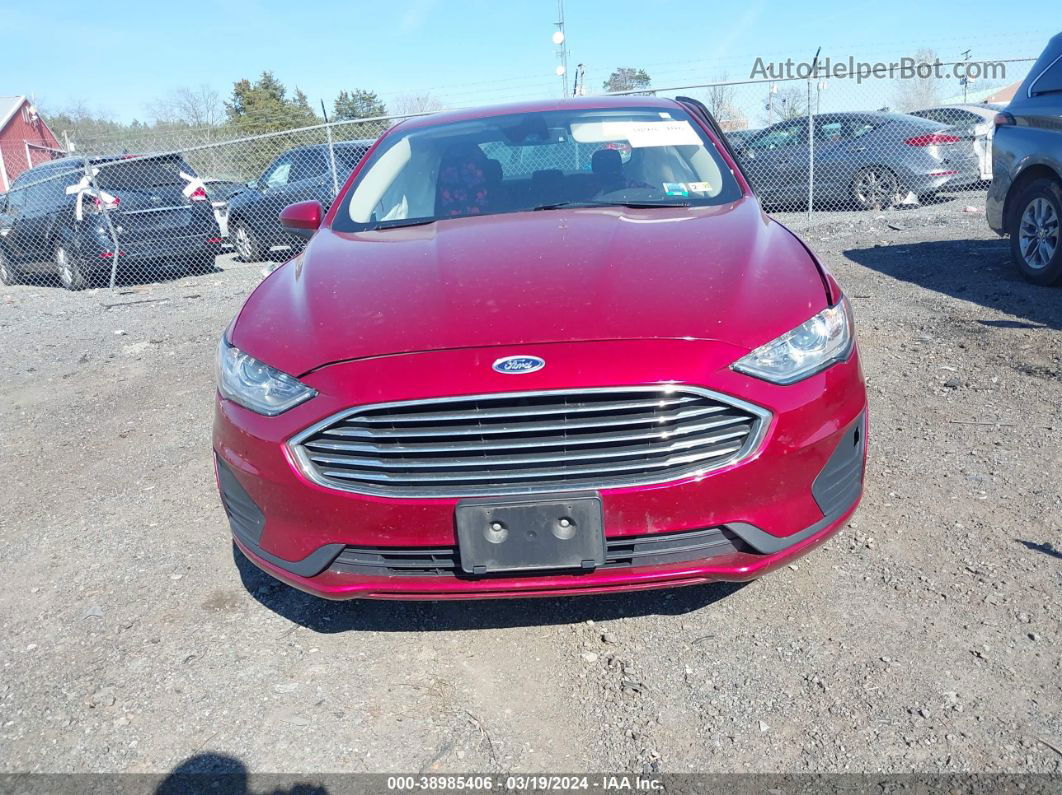 2019 Ford Fusion Hybrid Se Red vin: 3FA6P0LU4KR128819