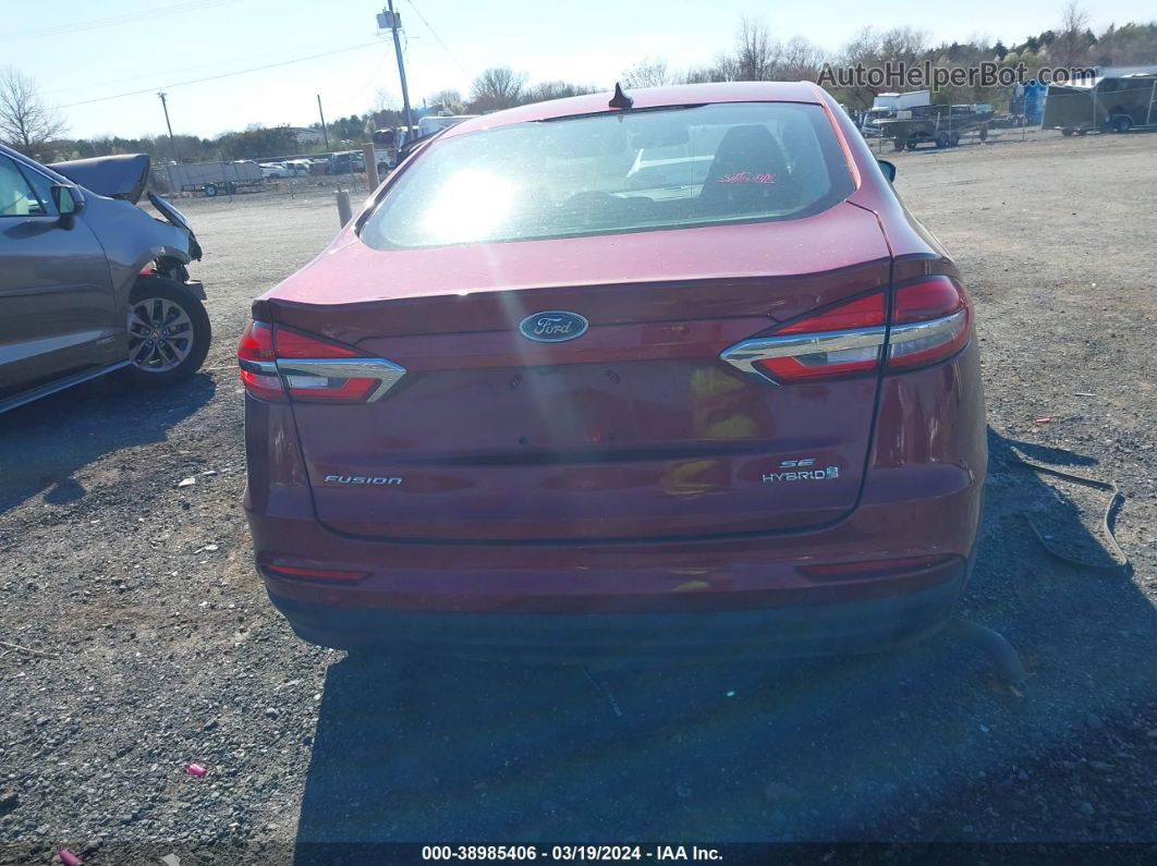 2019 Ford Fusion Hybrid Se Red vin: 3FA6P0LU4KR128819