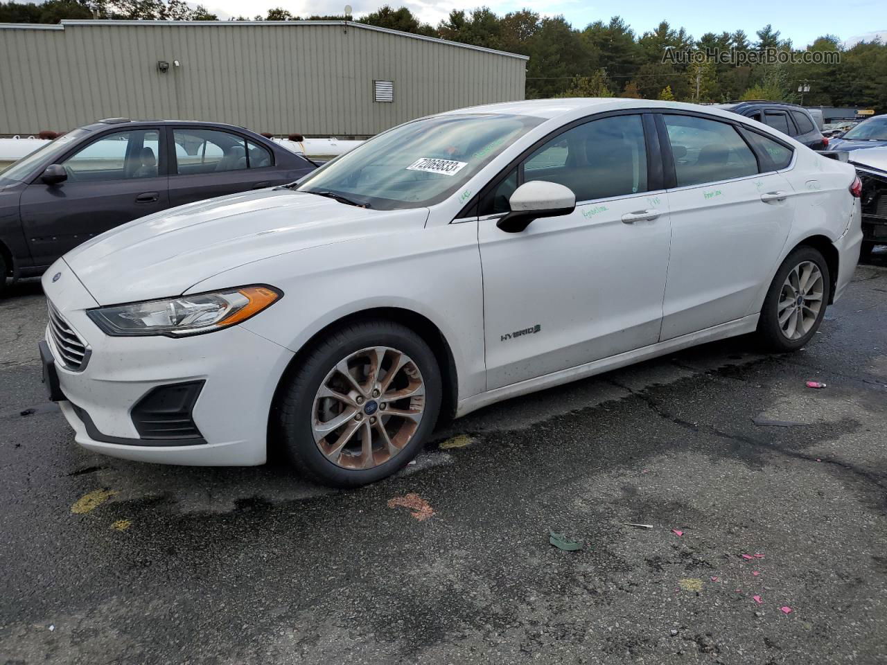 2019 Ford Fusion Se Белый vin: 3FA6P0LU4KR138086