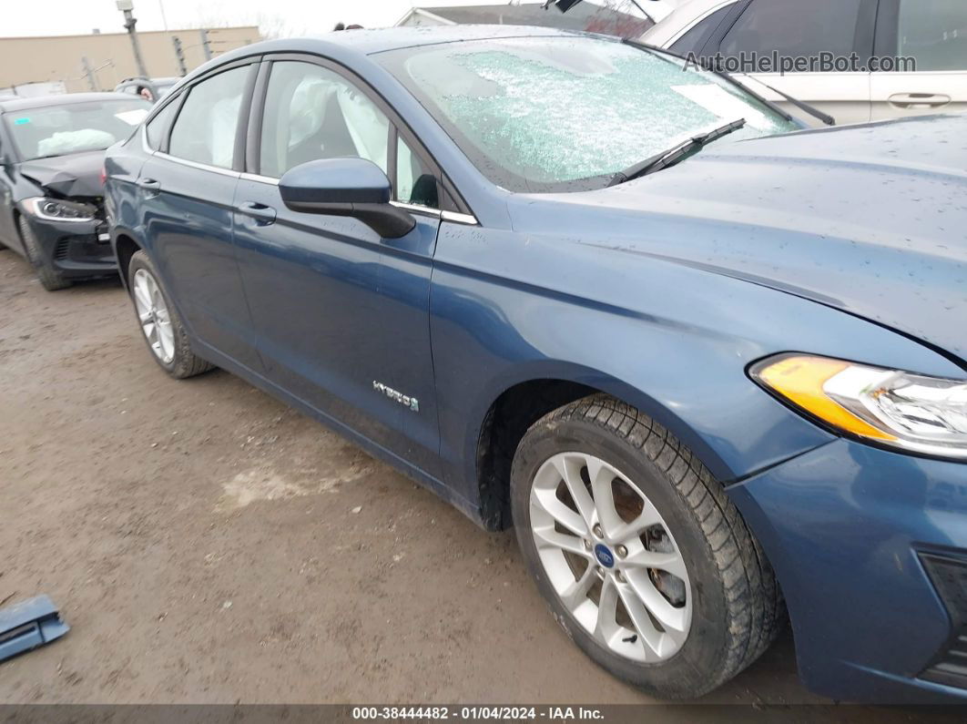 2019 Ford Fusion Hybrid Se Blue vin: 3FA6P0LU4KR168544