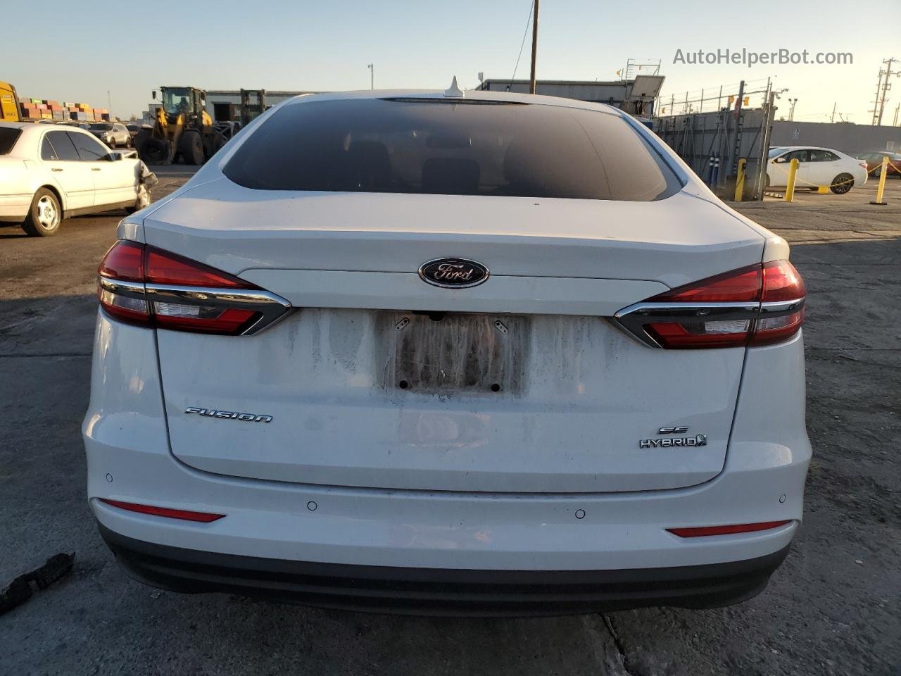 2019 Ford Fusion Se White vin: 3FA6P0LU4KR173811