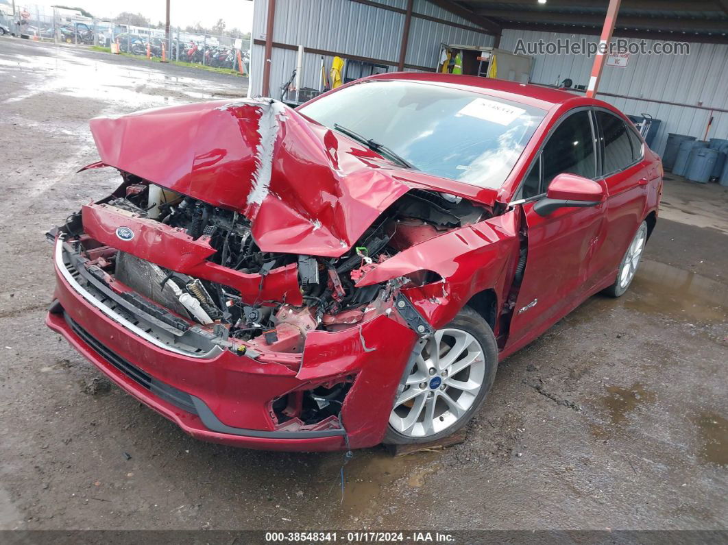 2019 Ford Fusion Hybrid Se Red vin: 3FA6P0LU4KR187742