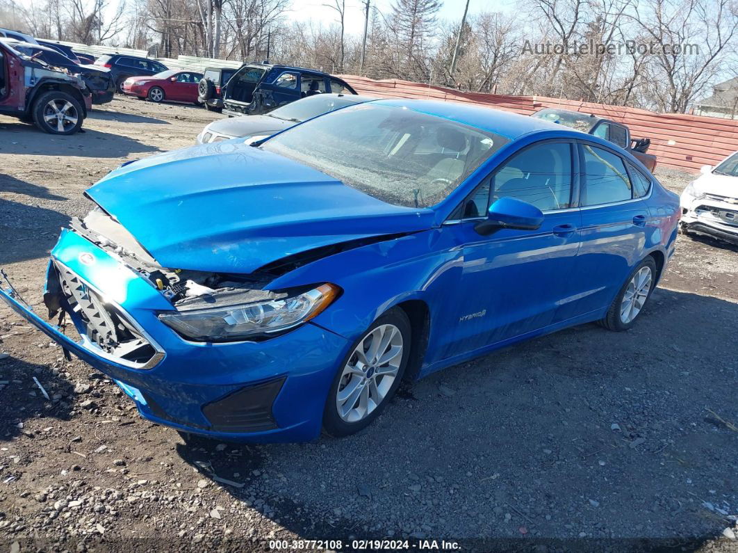 2019 Ford Fusion Hybrid Se Синий vin: 3FA6P0LU4KR196585