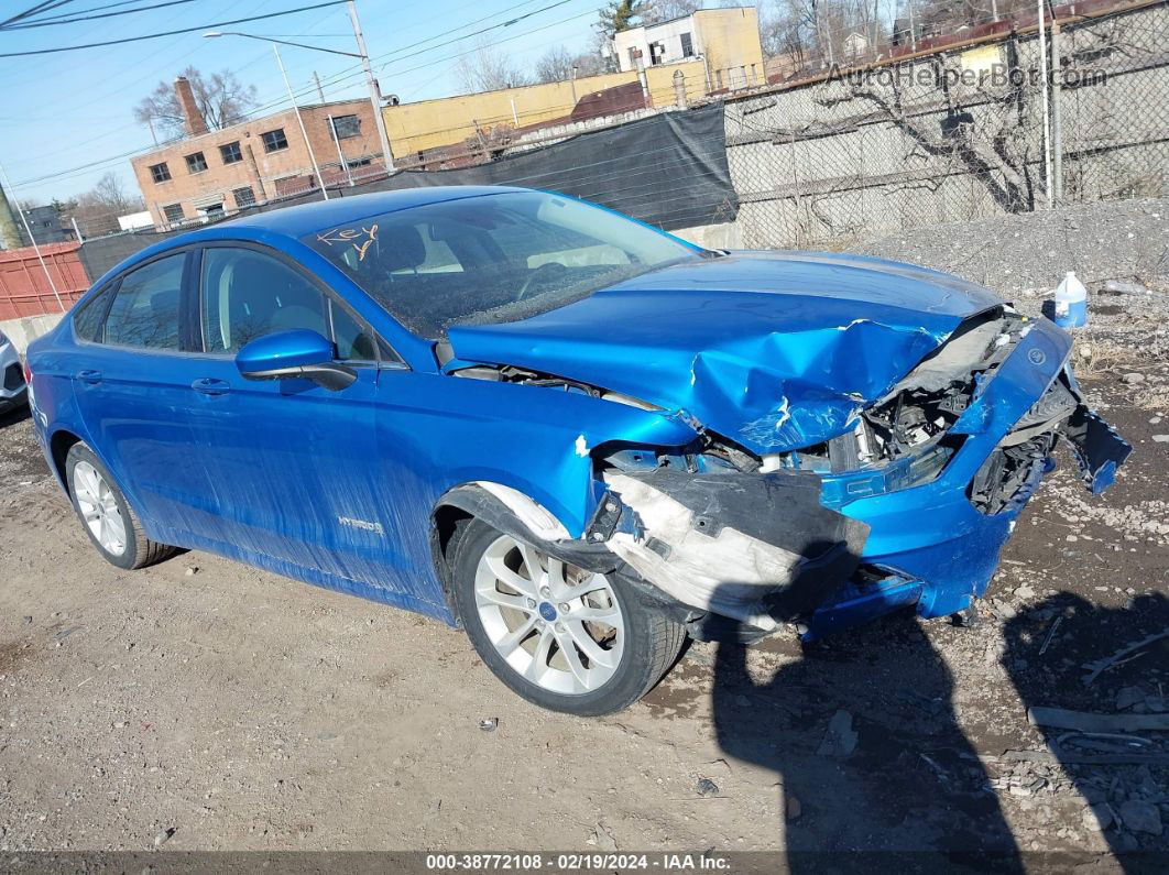 2019 Ford Fusion Hybrid Se Blue vin: 3FA6P0LU4KR196585