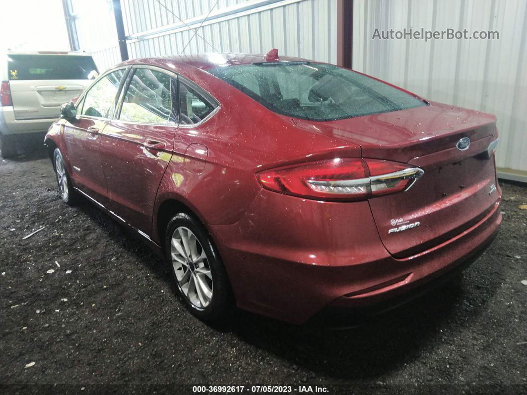 2019 Ford Fusion Hybrid Se Red vin: 3FA6P0LU4KR225695