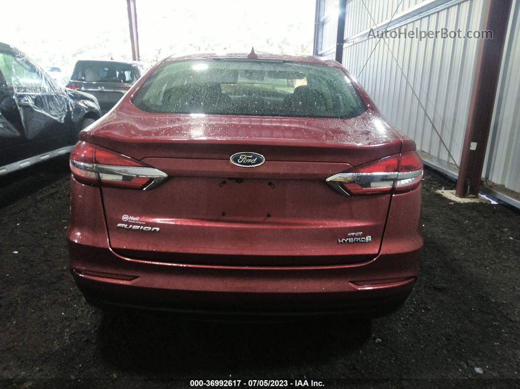 2019 Ford Fusion Hybrid Se Red vin: 3FA6P0LU4KR225695