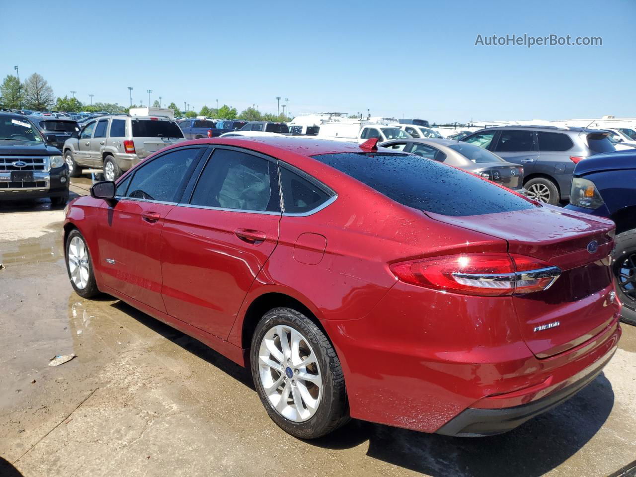 2019 Ford Fusion Se Red vin: 3FA6P0LU4KR226264