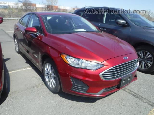 2019 Ford Fusion Hybrid Se Красный vin: 3FA6P0LU4KR263699