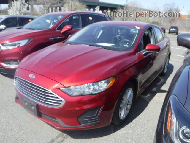 2019 Ford Fusion Hybrid Se Red vin: 3FA6P0LU4KR263699