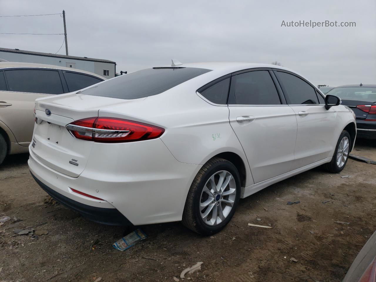 2020 Ford Fusion Se White vin: 3FA6P0LU4LR155133