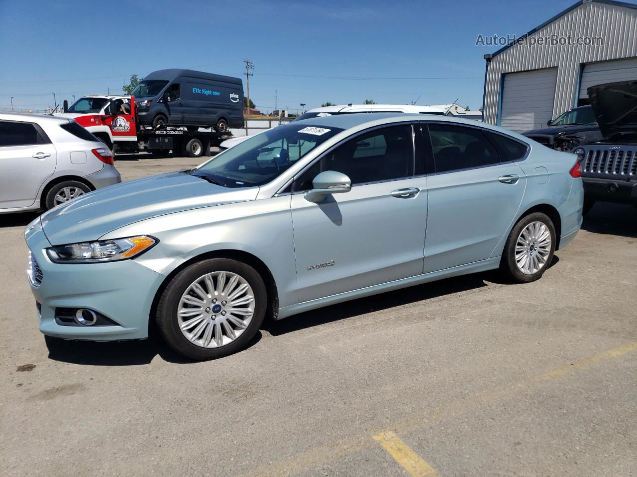 2013 Ford Fusion Se Hybrid Turquoise vin: 3FA6P0LU5DR178034